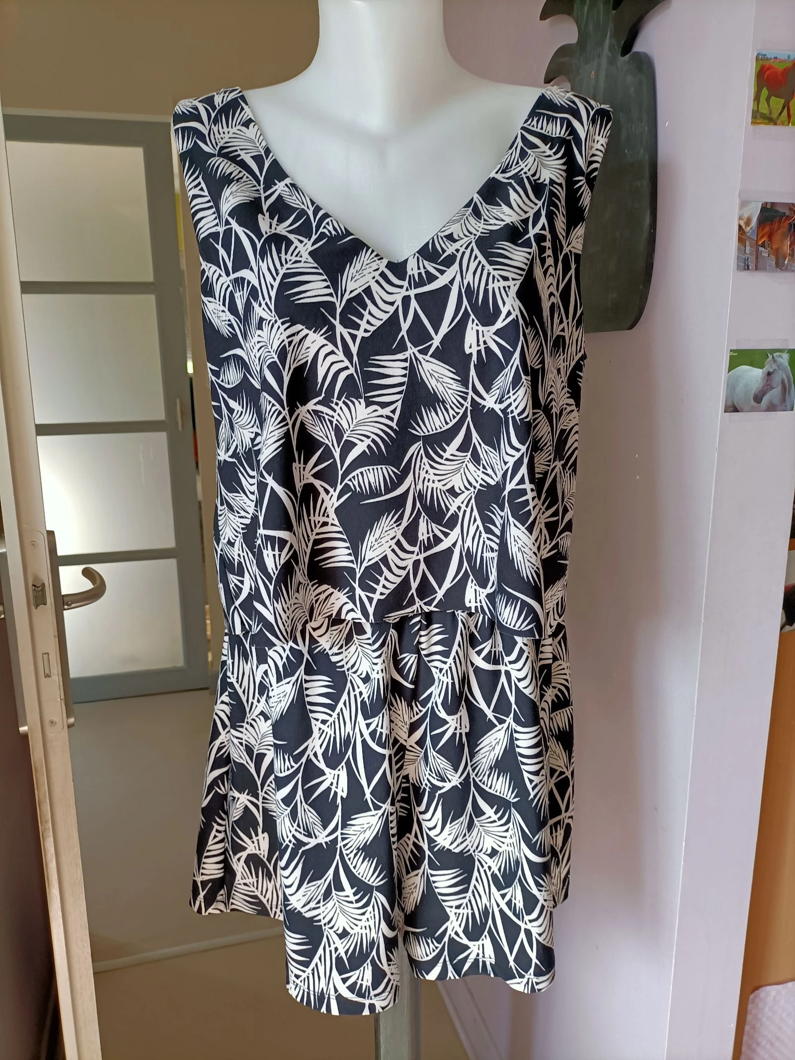Combishort Mango à motifs palmes - Taille L 